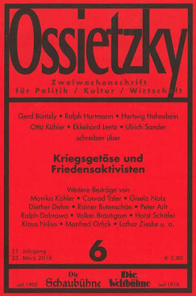 Ossitzky Heft 6/2018